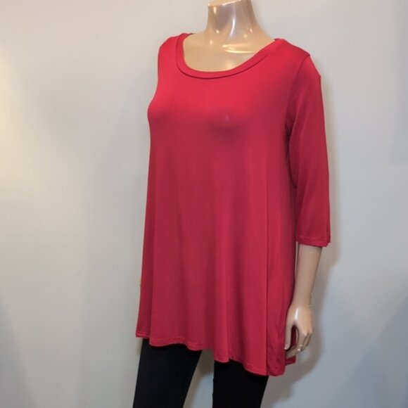 3/$20 Forever 21 Tunic Top A-Line Dress Cropped Sleeve Fall Christmas Holiday - Picture 2 of 10